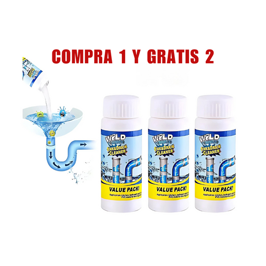 Limpiador y Destapa Tuberías WildTornado® 3 x 1